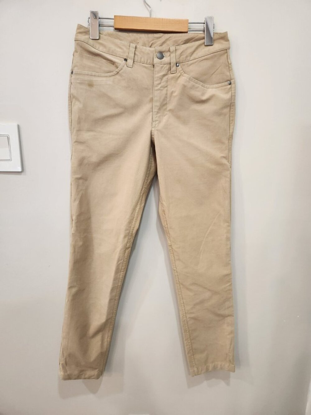 Lululemon ABC Pants Mens 28x29 Khaki Utilitech Slim Stretch Golf Abrasion Resist
